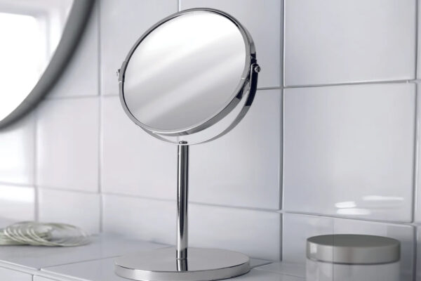 Καθρέφτης με βάση μεγεθυντικός 2 όψεων inox Ø17x33εκ. - Image 3