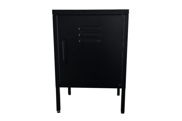 Κομοδίνο μεταλλικό Drawdoor-40 γαλβανιζέ μαύρο 40x40x57εκ. με 1 μεταλλικό ράφι και 1 πορτάκι