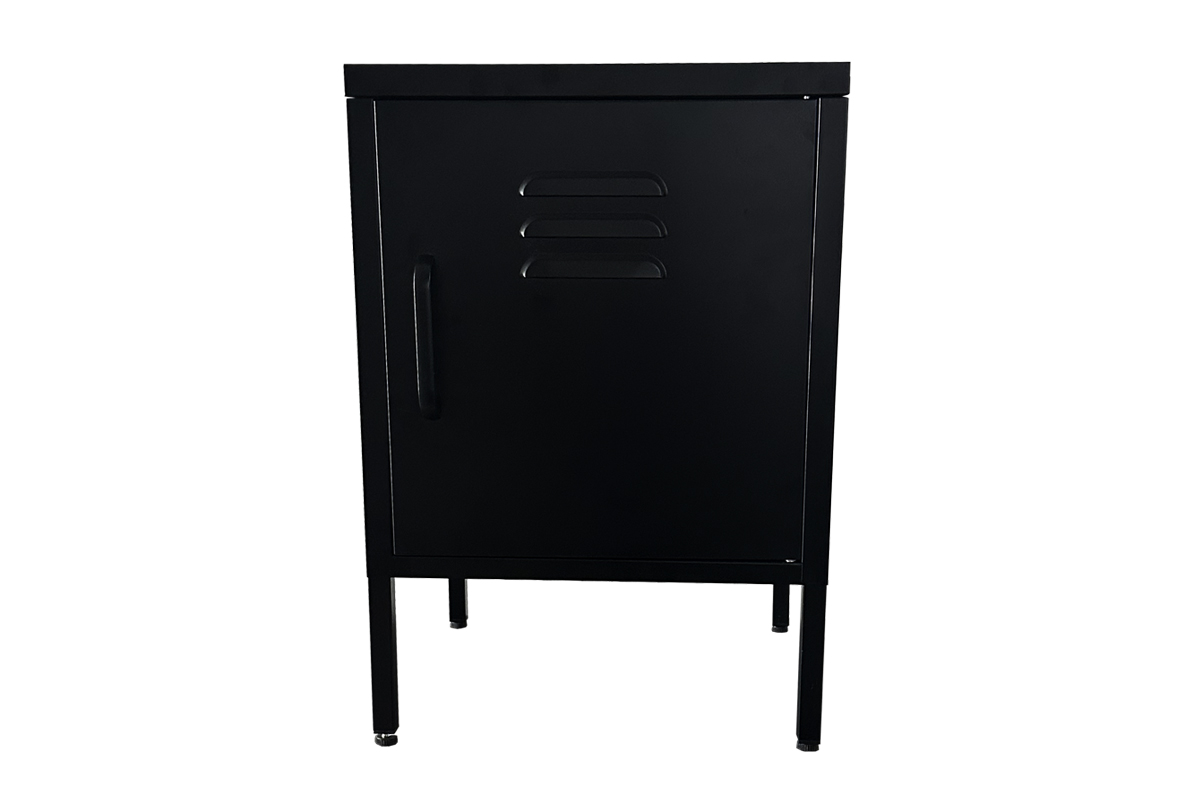 Κομοδίνο μεταλλικό Drawdoor-40 γαλβανιζέ μαύρο 40x40x57εκ. με 1 μεταλλικό ράφι και 1 πορτάκι