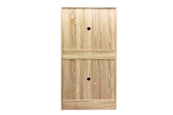 Παπουτσοθήκη ξύλινη Zefiros με 3 πόρτες Sonoma 60x24x116εκ. μελαμίνης - Image 3