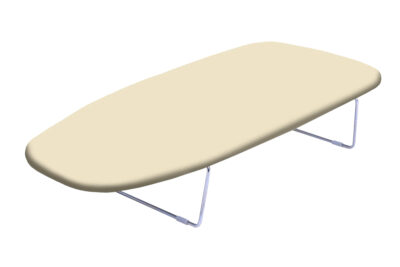 Σιδερώστρα πάγκου Easy plus εκρού Decor μονόχρωμο 30x70x8,5εκ. πτυσσόμενη γκρι μεταλλική βάση