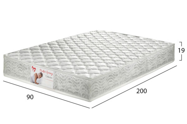 Στρώμα Pocket Spring Μονό 90x200 Διπλής όψης 090x200x19εκ. - Image 2