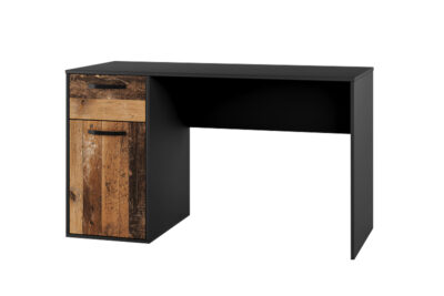 Γραφείο 3069 Ξύλινο Graphite-Old Style 1 Συρτάρι 1 Ντουλάπι 130x58x76εκ.