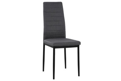 Καρέκλα Lady κάθισμα γκρι ύφασμα K/D 40x48x95εκ. μαύρος σκελετός μεταλλικός