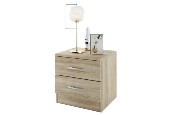 Κομοδίνο 3055 Ξύλινο Oak Sonoma-Oak Sonoma με 2 συρτάρια 40x35,5x41εκ. - Image 2