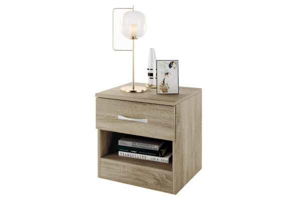 Κομοδίνο 3007 Ξύλινο Oak sonoma-Oak sonoma με 1 συρτάρι 1 ράφι 40x35,5x41εκ. - Image 2