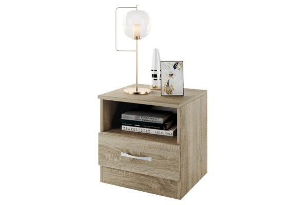 Κομοδίνο 3007 Ξύλινο Oak sonoma-Oak sonoma με 1 συρτάρι 1 ράφι 40x35,5x41εκ. - Image 5