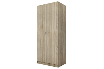 Ντουλάπα ξύλινη City 1001 2φυλλη Oak Sonoma-Oak Sonoma 1 ράφι 1 κρέμασμα 80x52x190εκ.