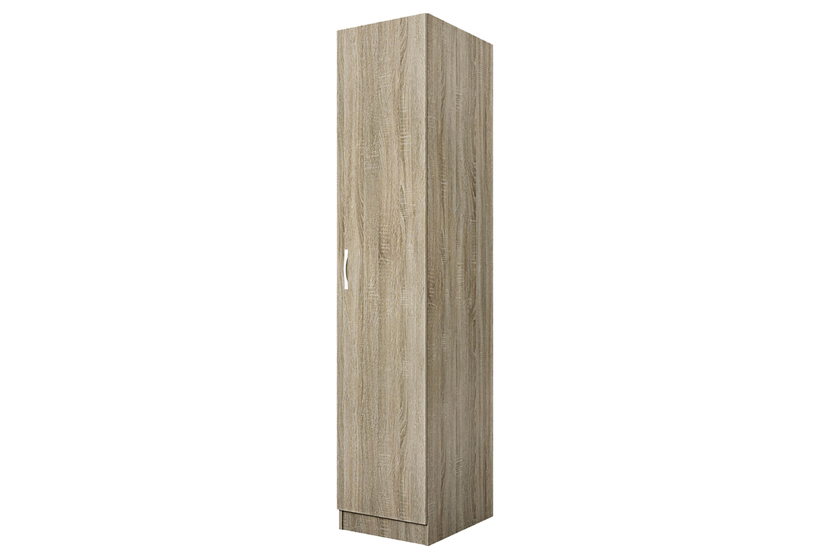 Ντουλάπα ξύλινη City 1010 1φυλλη Oak Sonoma- Oak Sonoma με 4 ράφια 40x52,5x191εκ.