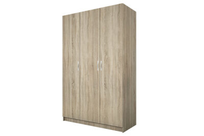 Ντουλάπα ξύλινη City 1002 3φυλλη Oak Sonoma -Oak Sonoma με 5 ράφια-1 κρέμασμα 120x52x190εκ.