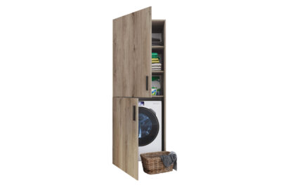 Ντουλάπι ξύλινο πλυντηρίου 4063 Arwen Oak με 2 πόρτες 70x70x190εκ. μελαμίνης