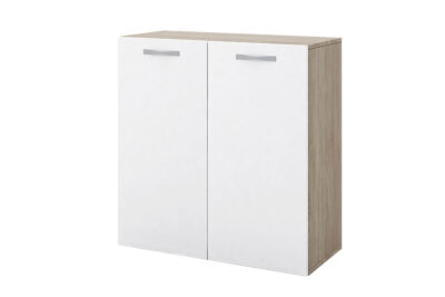 Παπουτσοθήκη-Ντουλάπι 4051 ξύλινη Oak Sonoma Dark-White με 2 πόρτες 75x33,5x85εκ. μελαμίνης