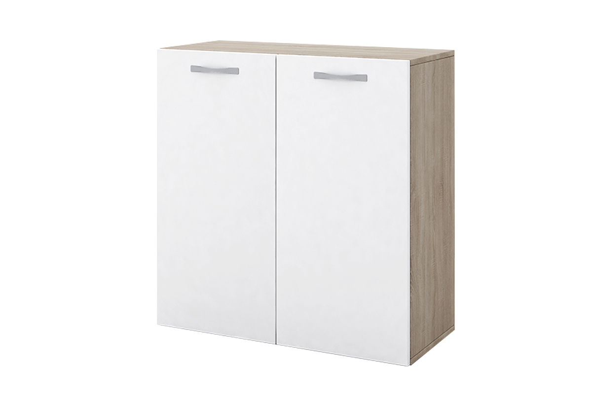 Παπουτσοθήκη-Ντουλάπι 4051 ξύλινη Oak Sonoma Dark-White με 2 πόρτες 75x33,5x85εκ. μελαμίνης