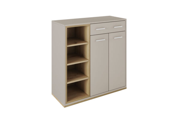 Παπουτσοθήκη-Ντουλάπι 4074 ξύλινη Chamaigne- Artisan Oak με 2 πόρτες 4 ράφια 80x33,5x82εκ. μελαμίνης - Image 2