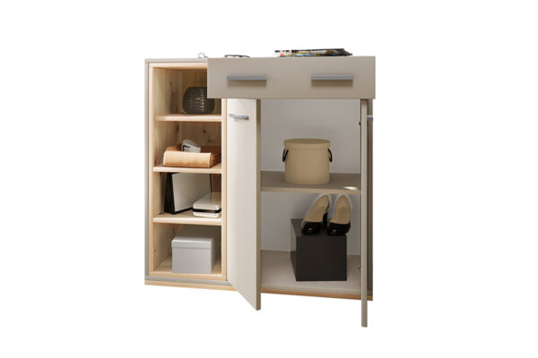 Παπουτσοθήκη-Ντουλάπι 4074 ξύλινη Chamaigne- Artisan Oak με 2 πόρτες 4 ράφια 80x33,5x82εκ. μελαμίνης - Image 4