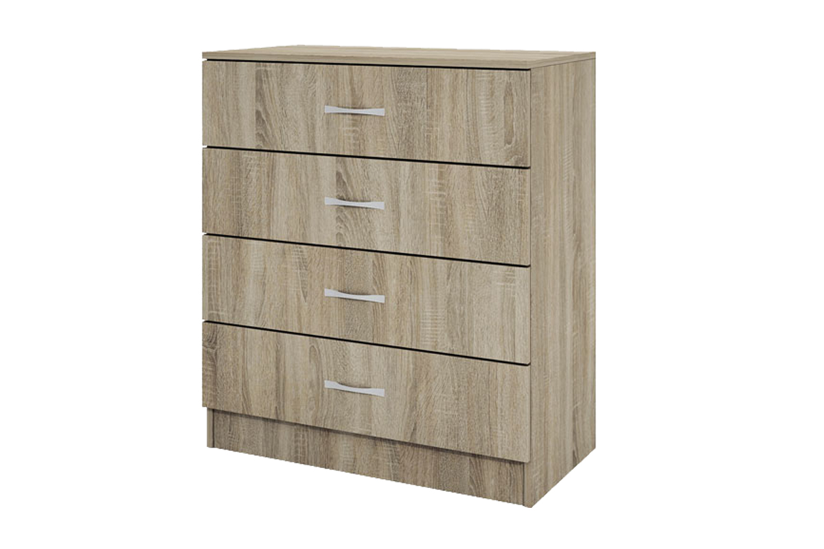 Συρταριέρα 3003 ξύλινη με 4 συρτάρια Oak Sonoma- Oak Sonoma 80x43,5x91εκ.