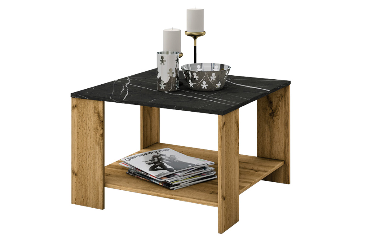 Τραπέζι σαλονιού 6260 Dakota Oak- Murble Petra με 1 ράφι 67x67x44εκ.